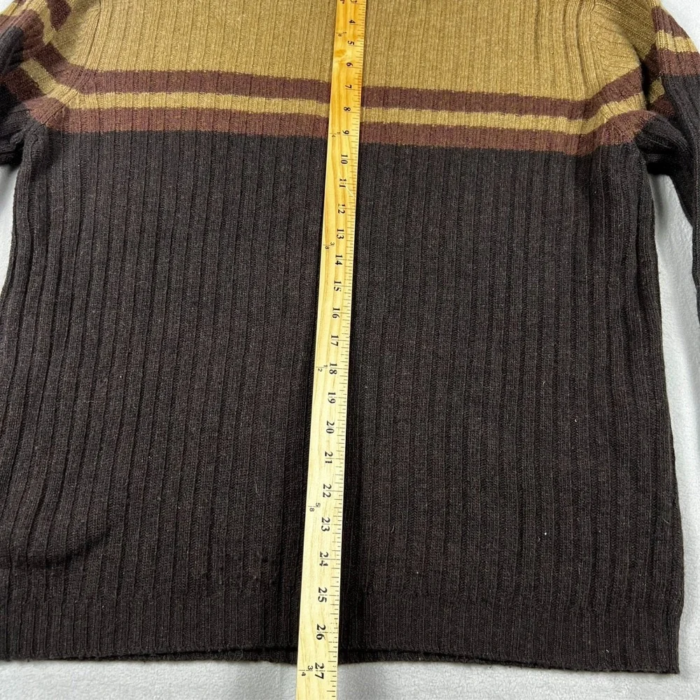 Vintage Banana Republic Lambswool Sweater Mens XL Brown‎ Hong Kong Soft Stretch
